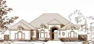 French Country house plans 19-1274 - front exterior, 3,379 sq ft, 3 bed, 3 bath house plans | Monster House Plans