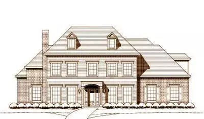 Traditional house plans 19-1291 - front exterior, 5,095 sq ft, 5 bed, 4 bath house plans | Monster House Plans