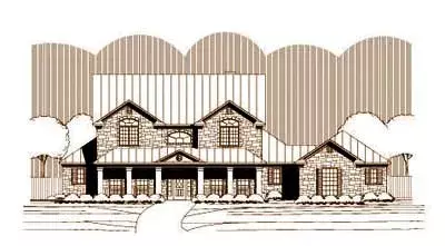 French Country house plans 19-1296 - front exterior, 4,669 sq ft, 4 bed, 3 bath house plans | Monster House Plans