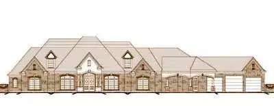 European house plans 19-1299 - front exterior, 4,955 sq ft, 4 bed, 4 bath house plans | Monster House Plans