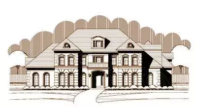 Traditional house plans 19-1310 - front exterior, 5,820 sq ft, 4 bed, 3 bath house plans | Monster House Plans