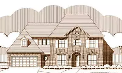 Traditional house plans 19-1311 - front exterior, 3,600 sq ft, 4 bed, 0 bath house plans | Monster House Plans