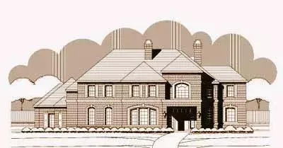 Traditional house plans 19-1331 - front exterior, 6,624 sq ft, 6 bed, 7 bath house plans | Monster House Plans