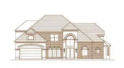 Traditional house plans 19-1338 - front exterior, 4,201 sq ft, 5 bed, 4 bath house plans | Monster House Plans