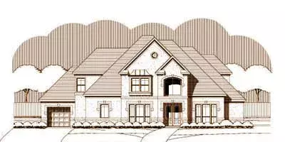 Traditional house plans 19-1340 - front exterior, 4,600 sq ft, 5 bed, 3 bath house plans | Monster House Plans