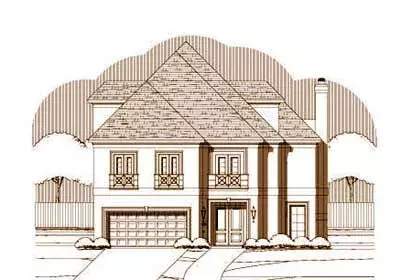 European house plans 19-1343 - front exterior, 3,536 sq ft, 3 bed, 3 bath house plans | Monster House Plans