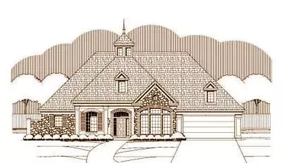 French Country house plans 19-1346 - front exterior, 4,231 sq ft, 4 bed, 3 bath house plans | Monster House Plans