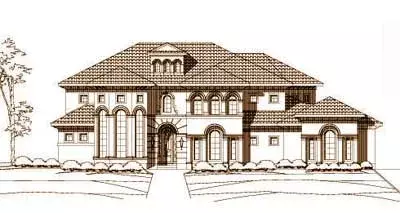 Mediterranean house plans 19-136 - front exterior, 5,334 sq ft, 4 bed, 3 bath house plans | Monster House Plans