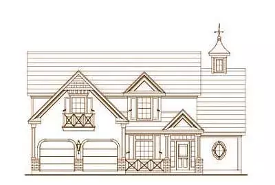 Traditional house plans 19-1366 - front exterior, 2,601 sq ft, 4 bed, 2 bath house plans | Monster House Plans