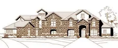 Traditional house plans 19-137 - front exterior, 5,693 sq ft, 5 bed, 5 bath house plans | Monster House Plans