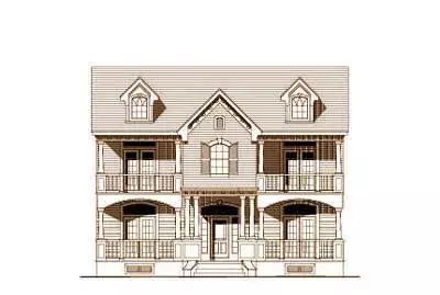 Southern house plans 19-1376 - front exterior, 2,410 sq ft, 3 bed, 3 bath house plans | Monster House Plans
