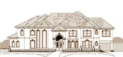 Mediterranean house plans 19-1378 - front exterior, 5,306 sq ft, 5 bed, 5 bath house plans | Monster House Plans