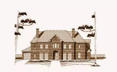 Traditional house plans 19-1384 - front exterior, 6,216 sq ft, 5 bed, 5 bath house plans | Monster House Plans