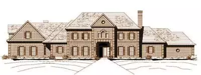 Traditional house plans 19-139 - front exterior, 7,732 sq ft, 4 bed, 3 bath house plans | Monster House Plans