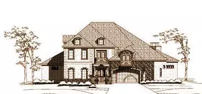 Mediterranean house plans 19-1399 - front exterior, 5,773 sq ft, 3 bed, 4 bath house plans | Monster House Plans