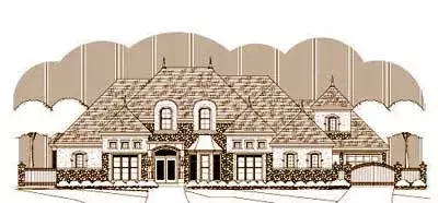 European house plans 19-1400 - front exterior, 5,655 sq ft, 4 bed, 4 bath house plans | Monster House Plans