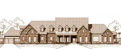 Traditional house plans 19-1412 - front exterior, 5,509 sq ft, 5 bed, 6 bath house plans | Monster House Plans