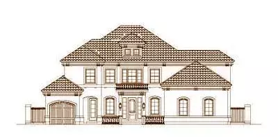 Mediterranean house plans 19-1428 - front exterior, 4,196 sq ft, 4 bed, 3 bath house plans | Monster House Plans