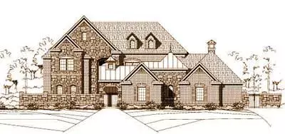 Traditional house plans 19-143 - front exterior, 5,364 sq ft, 5 bed, 4 bath house plans | Monster House Plans
