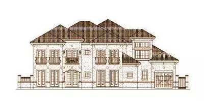 Mediterranean house plans 19-1440 - front exterior, 5,989 sq ft, 4 bed, 4 bath house plans | Monster House Plans