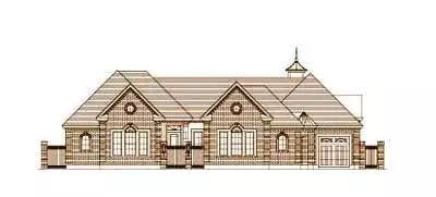 Traditional house plans 19-1442 - front exterior, 3,940 sq ft, 3 bed, 3 bath house plans | Monster House Plans