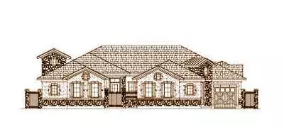 French Country house plans 19-1444 - front exterior, 3,856 sq ft, 3 bed, 3 bath house plans | Monster House Plans