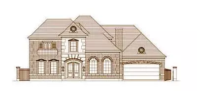 European house plans 19-1448 - front exterior, 4,575 sq ft, 4 bed, 3 bath house plans | Monster House Plans