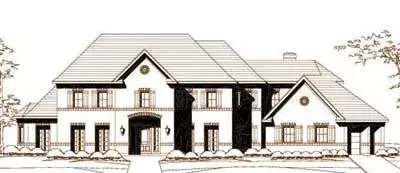 European house plans 19-1453 - front exterior, 5,079 sq ft, 5 bed, 4 bath house plans | Monster House Plans