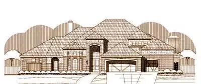 Traditional house plans 19-1458 - front exterior, 4,476 sq ft, 4 bed, 3 bath house plans | Monster House Plans