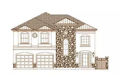 European house plans 19-1470 - front exterior, 3,070 sq ft, 3 bed, 3 bath house plans | Monster House Plans