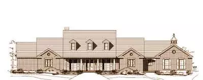 Country house plans 19-1497 - front exterior, 4,568 sq ft, 3 bed, 3 bath house plans | Monster House Plans