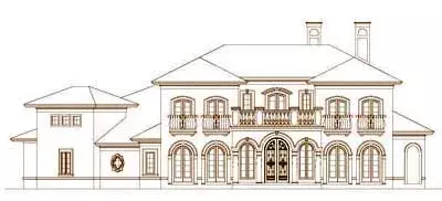 French Country house plans 19-150 - front exterior, 4,230 sq ft, 3 bed, 3 bath house plans | Monster House Plans