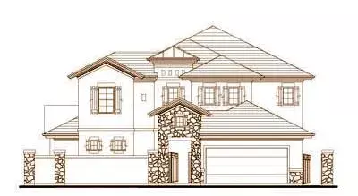 Tuscan house plans 19-1502 - front exterior, 3,526 sq ft, 4 bed, 3 bath house plans | Monster House Plans