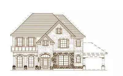 French Country house plans 19-1507 - front exterior, 3,817 sq ft, 5 bed, 3 bath house plans | Monster House Plans