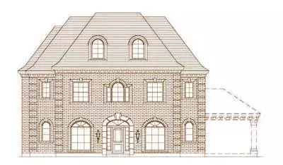 French Country house plans 19-1515 - front exterior, 3,770 sq ft, 5 bed, 3 bath house plans | Monster House Plans