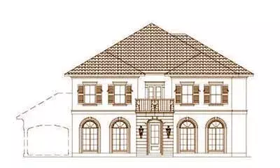 European house plans 19-1518 - front exterior, 4,118 sq ft, 5 bed, 3 bath house plans | Monster House Plans