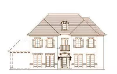European house plans 19-1520 - front exterior, 4,118 sq ft, 5 bed, 3 bath house plans | Monster House Plans