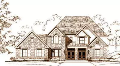 French Country house plans 19-1525 - front exterior, 4,319 sq ft, 5 bed, 3 bath house plans | Monster House Plans