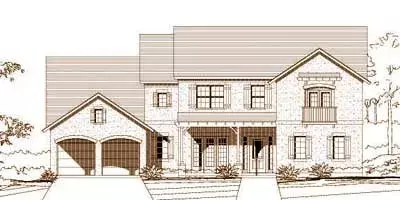 French Country house plans 19-1528 - front exterior, 3,820 sq ft, 4 bed, 3 bath house plans | Monster House Plans
