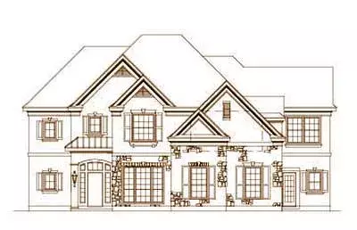 French Country house plans 19-153 - front exterior, 4,268 sq ft, 4 bed, 3 bath house plans | Monster House Plans