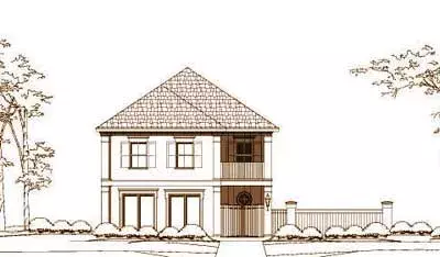 Traditional house plans 19-1549 - front exterior, 3,651 sq ft, 3 bed, 2 bath house plans | Monster House Plans