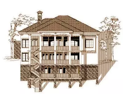 Craftsman house plans 19-1553 - front exterior, 4,184 sq ft, 4 bed, 4 bath house plans | Monster House Plans