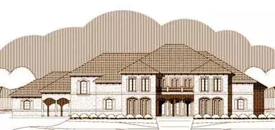 Mediterranean house plans 19-1555 - front exterior, 6,125 sq ft, 5 bed, 5 bath house plans | Monster House Plans