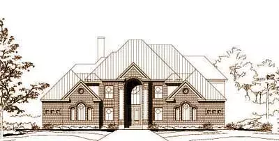 Traditional house plans 19-1556 - front exterior, 4,750 sq ft, 4 bed, 4 bath house plans | Monster House Plans