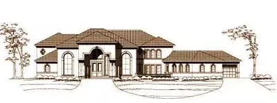 Traditional house plans 19-156 - front exterior, 8,390 sq ft, 6 bed, 6 bath house plans | Monster House Plans