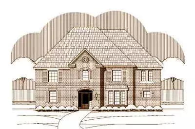 Traditional house plans 19-1567 - front exterior, 4,719 sq ft, 5 bed, 3 bath house plans | Monster House Plans