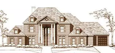 Georgian house plans 19-1572 - front exterior, 4,693 sq ft, 5 bed, 5 bath house plans | Monster House Plans