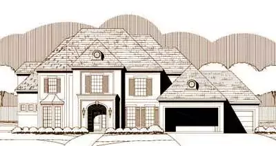 Traditional house plans 19-1573 - front exterior, 4,721 sq ft, 5 bed, 3 bath house plans | Monster House Plans