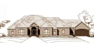 Traditional house plans 19-1585 - front exterior, 4,328 sq ft, 2 bed, 2 bath house plans | Monster House Plans