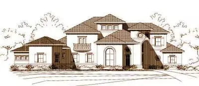 Mediterranean house plans 19-160 - front exterior, 4,845 sq ft, 4 bed, 3 bath house plans | Monster House Plans